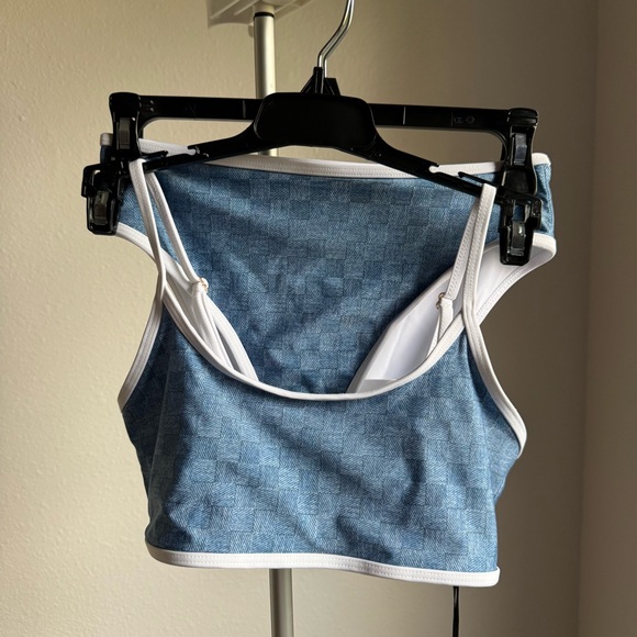 NWT Beach Riot DENIM DAZE Estelle Bikini Swim Top and Bottom Sz S - Picture 5 of 12